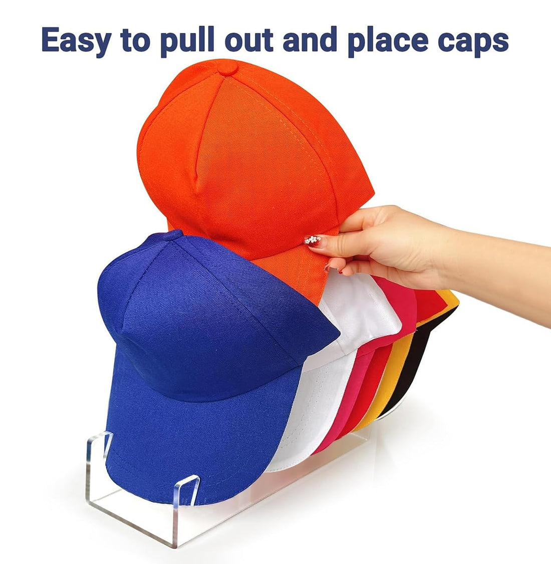 Acrylic Hat Organizer Stand, No-Install, 2-Pack — Clear – view 4