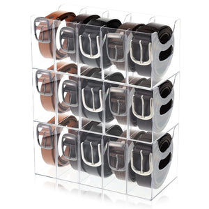 Stackable Acrylic Belt Organizer, 3-Pack – Yosham