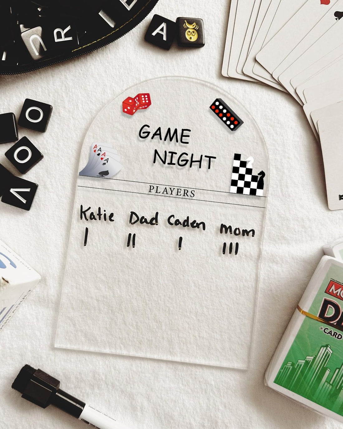 Personalized Acrylic Game Score Board — 5X7" – view 4