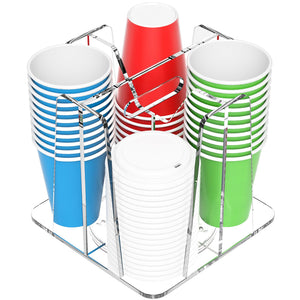 Rotating Acrylic Coffee Cup Organizer, 4-Slot – Yosham