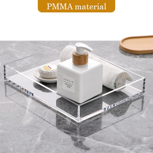 Clear Acrylic Bathroom Vanity Tray, 9.45x7.09 – Yosham