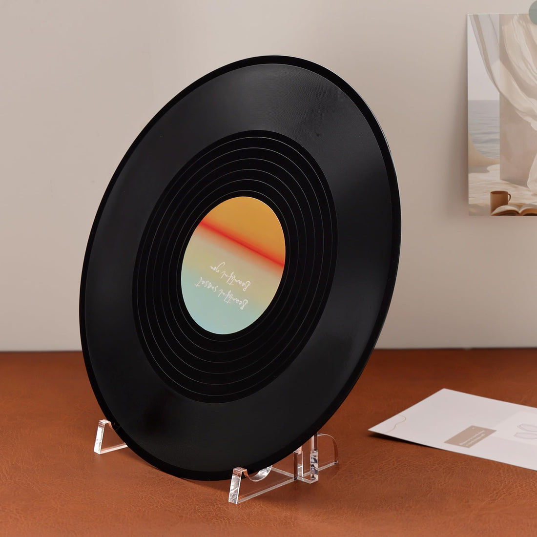 Clear Acrylic Display Stand for Vinyl Records, Plates & Tablets