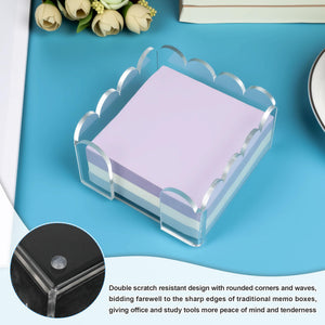 Scalloped Acrylic Sticky Note Holder, 3x3 – Yosham