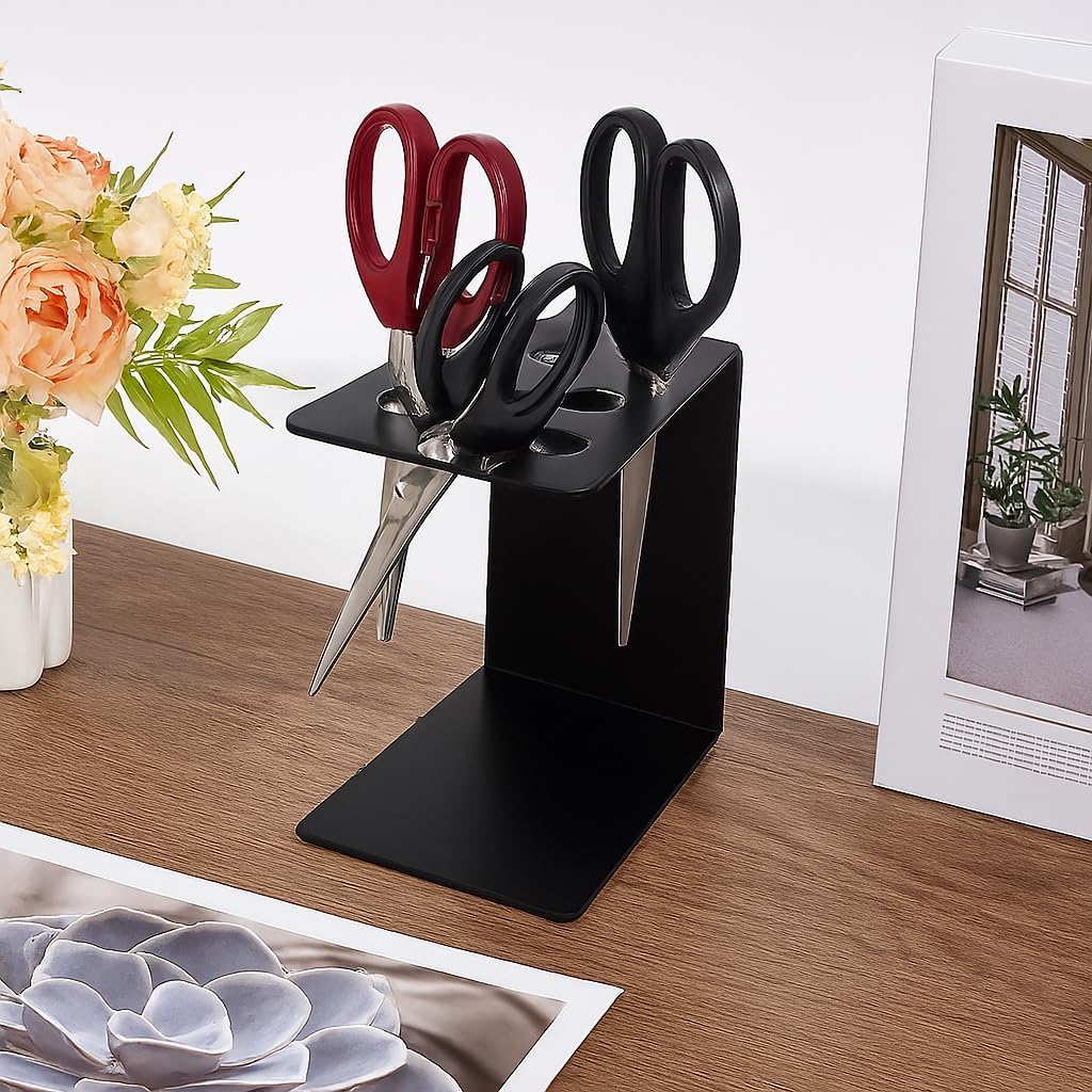 Acrylic Table-Top Scissor & Tool Holder Stand — Black – view 3