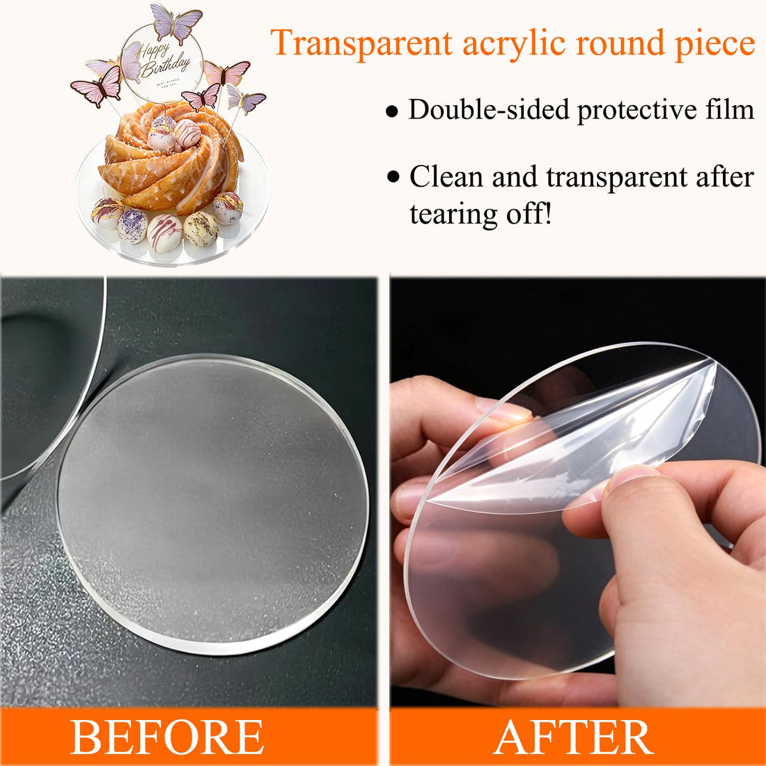 Clear Acrylic Round Discs, 4-Pack – view 4