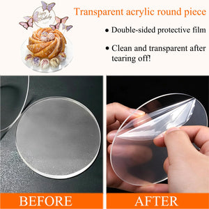 Clear Acrylic Round Discs, 4-Pack – Yosham