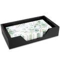 Black Wooden Rectangular Napkin & Guest Towel Tray, 9.5 in