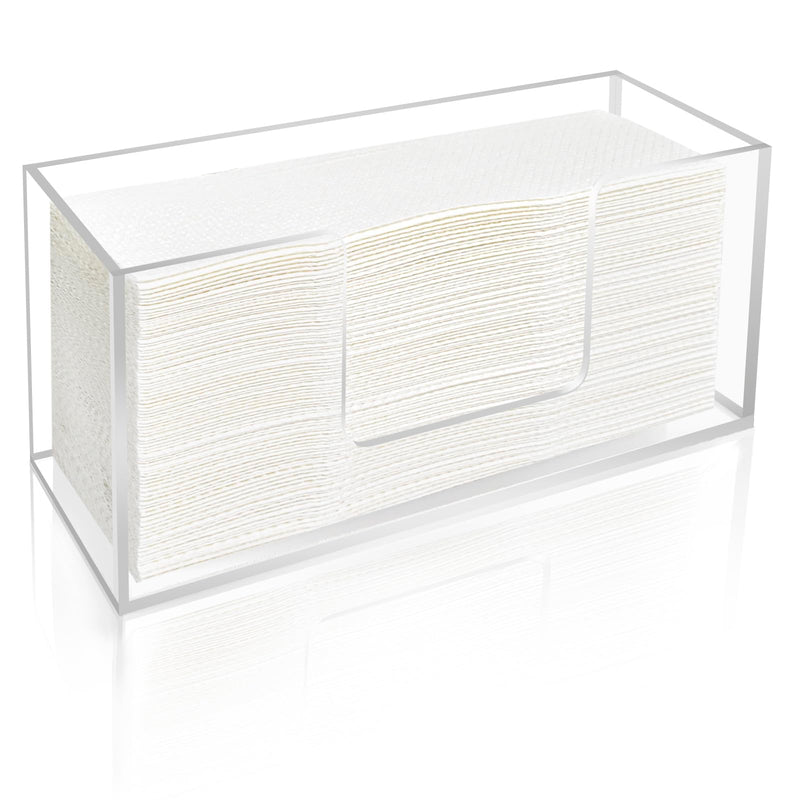 Acrylic Paper Towel Dispenser, Clear Napkin Holder for Bathroom, 1 Pack