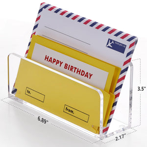 Clear Acrylic Desk Mail & Bill Organizer – Yosham