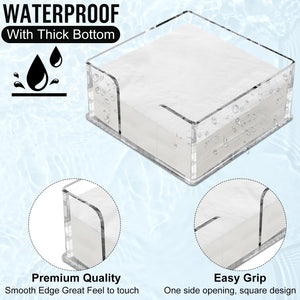 Clear Acrylic Napkin Holder for Table, 7x7 In – Yosham