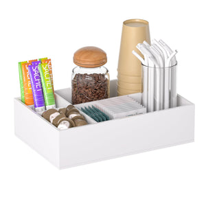 White Acrylic Coffee Station Organizer Tray – Yosham