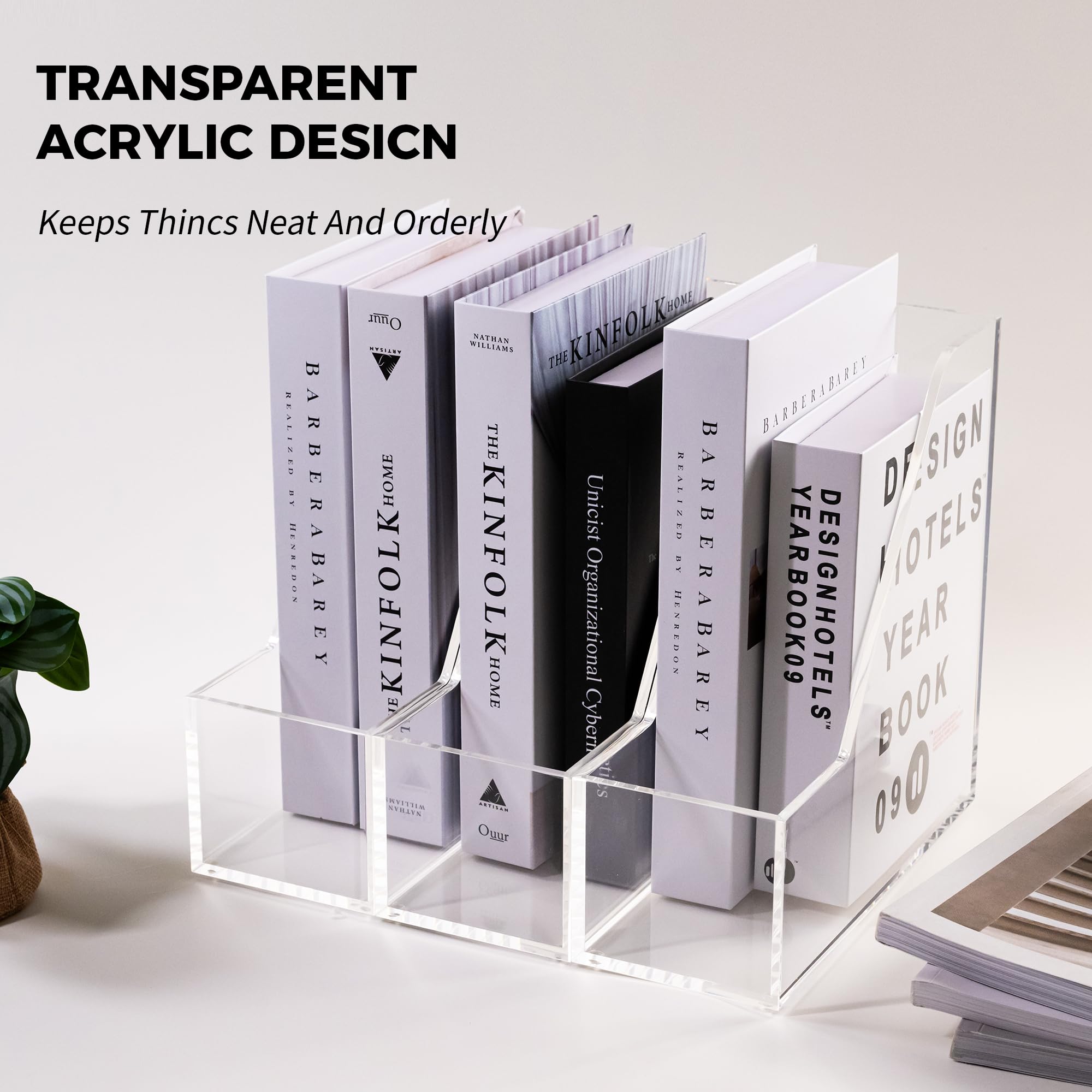 Clear Acrylic Magazine & File Holder, Closed Front – view 4