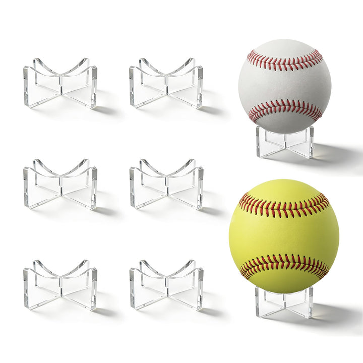 Acrylic Sports Ball Display Stands, Set of 6 — Fit Small Ball