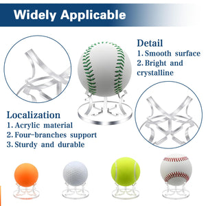 Acrylic Baseball Display Stand, Set of 3 – Yosham