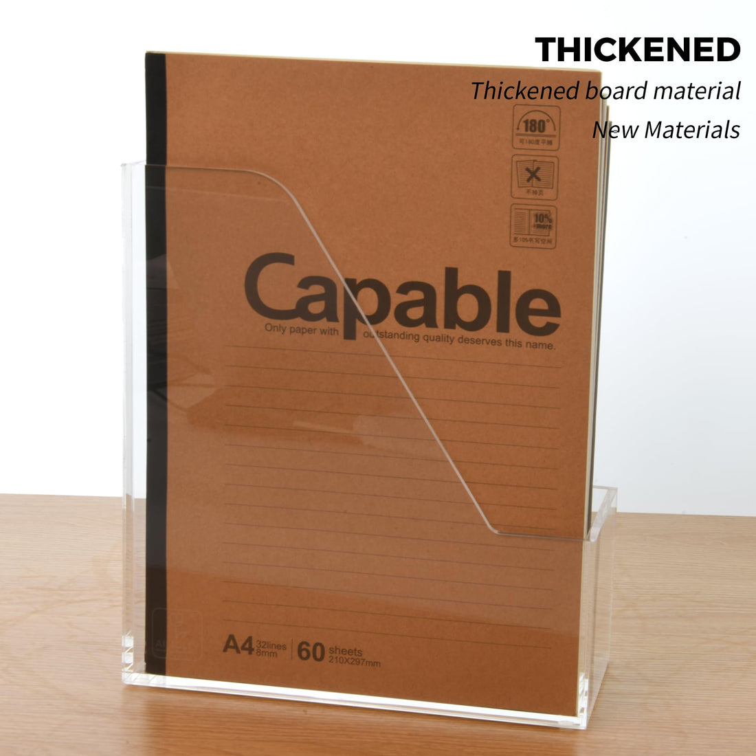 Clear Acrylic Magazine & File Holder, Closed Front – view 3