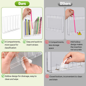 Acrylic Straw Holder for Cupboard Door – Yosham