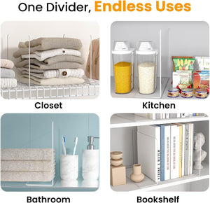 Acrylic Shelf Dividers for Wardrobe, 4 Pk – Yosham