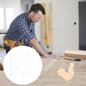 Rooster Acrylic Router Inlay Template – Yosham