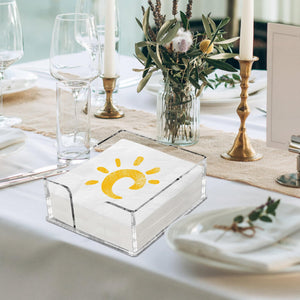 Clear Acrylic Napkin Holder for Table, 7x7 In – Yosham