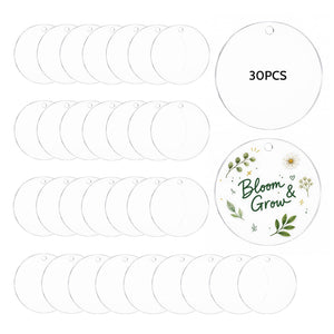 4-Inch Acrylic Ornament Blanks, Pack of 30 – Yosham