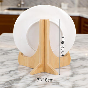 Bamboo Folding Plate & Picture Stand, 7in – Yosham