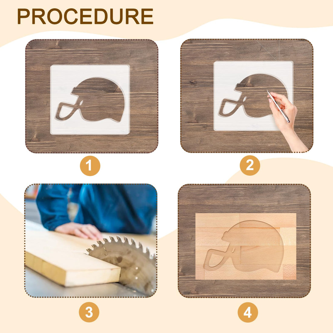 Clear Acrylic Helmet Router Template – view 4