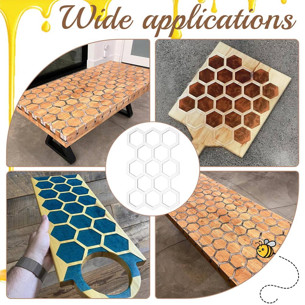 Acrylic Honeycomb Stencil Template, 11.7" x 7.8" – view 5