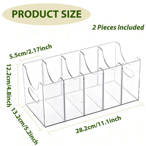 Clear Acrylic Belt & Tie Organizer, 2 Pack – Yosham