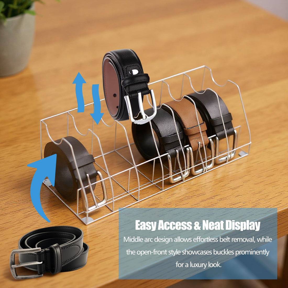 7-Compartment Acrylic Belt Organizer – view 6