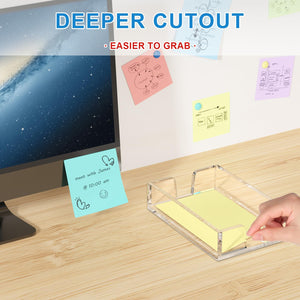 Clear Acrylic Sticky Note Dispenser, 4x6 in – Yosham