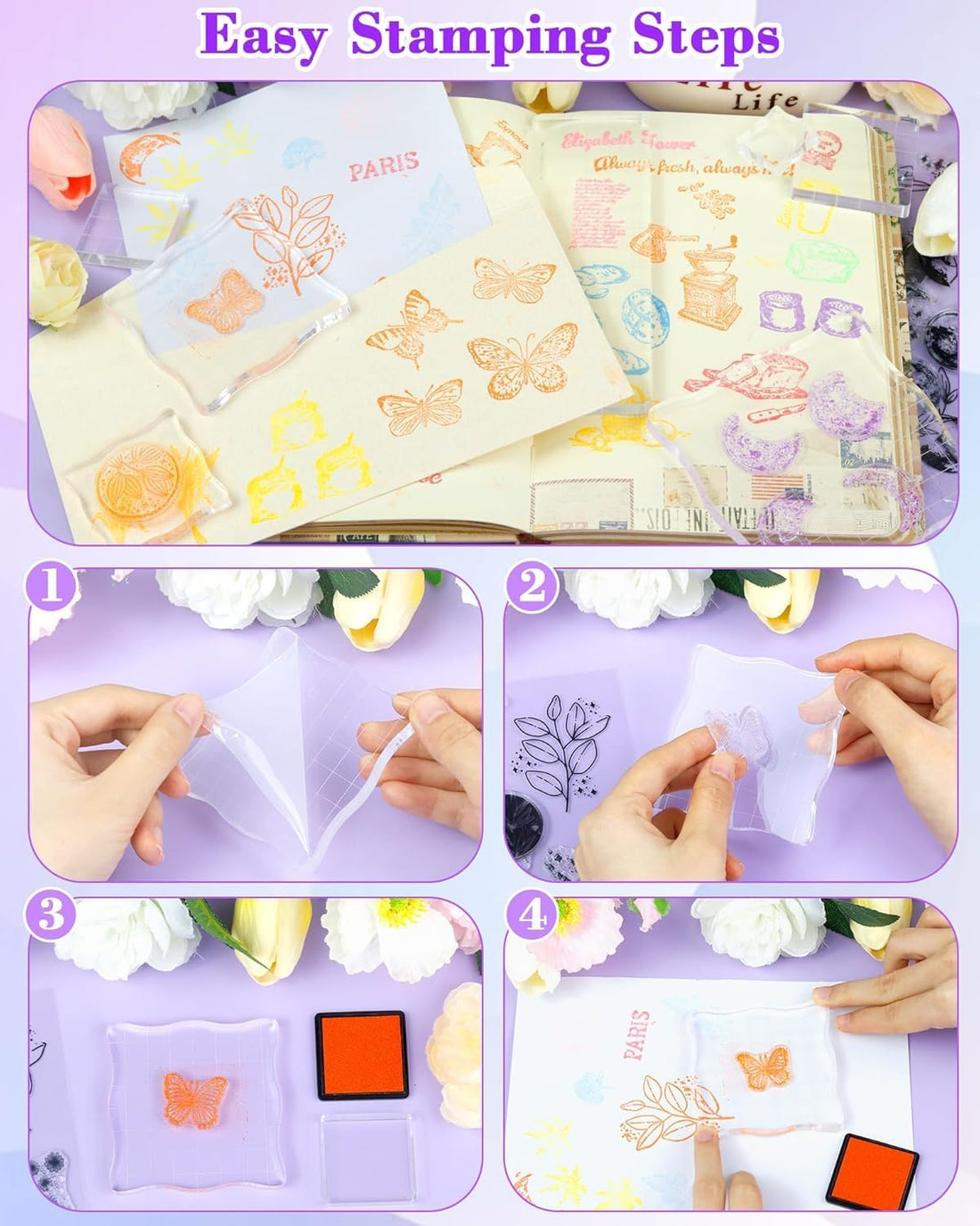 Acrylic Stamp Blocks Set, 7 Sizes for Crafting – view 7