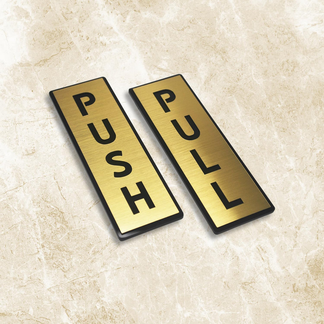Gold Acrylic Push & Pull Door Sign, Self-Adhesive, Set of 2 – view 7