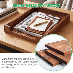 Wooden Letter Tray Desktop Organizer – Yosham