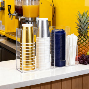 4-Compartment Acrylic Coffee Cup Organizer – Yosham