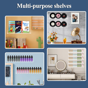 Acrylic Wall Nail Polish Shelves, 6-Piece Set – Yosham