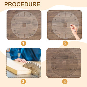 12-Inch Acrylic Clock Face Router Template – Yosham