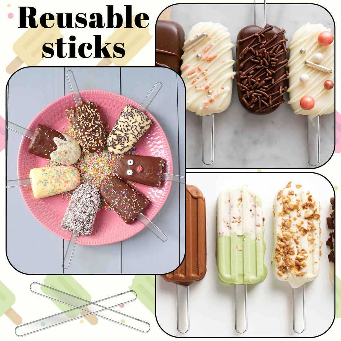 Clear Acrylic Popsicle Sticks, 100-Pack – view 4