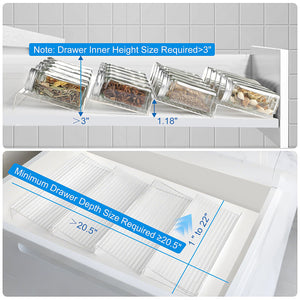 Expandable Acrylic Spice Drawer Organizer – Yosham