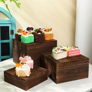 MDF Wood Display Cube Riser Stands, Set of 3 – Yosham