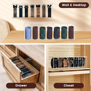 Acrylic Belt Organizer with Dust Cover – Yosham