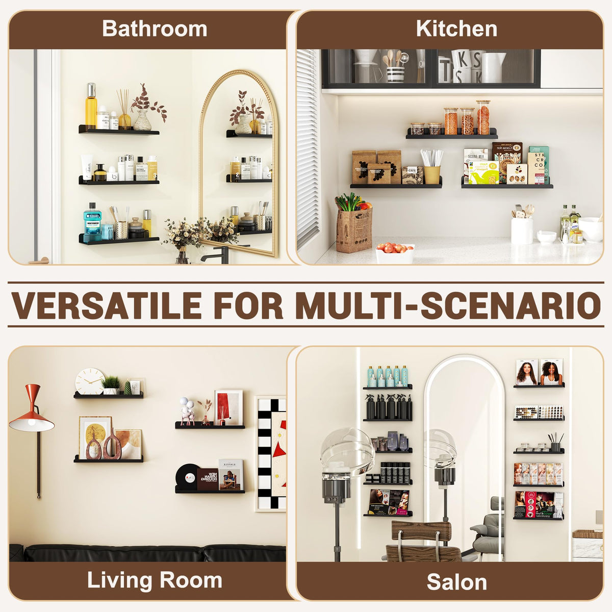 Bathroom, kitchen, living room, salon