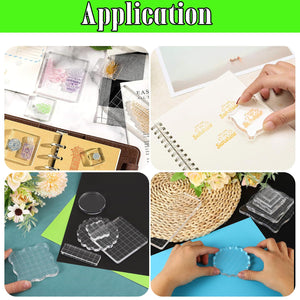 Clear Acrylic Stamp Block with Grid Lines – Yosham