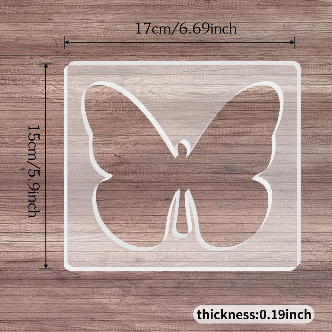 Acrylic Butterfly Router Template for Woodworking – view 2