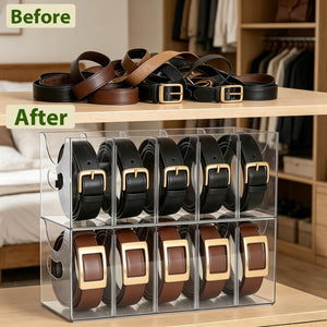 Clear Acrylic Belt & Tie Organizer, 2 Pack – Yosham