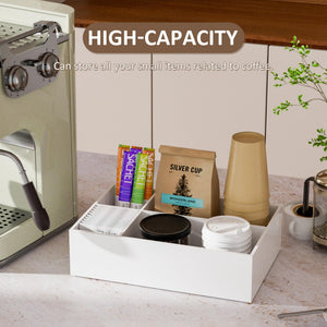 White Acrylic Coffee Station Organizer Tray – Yosham
