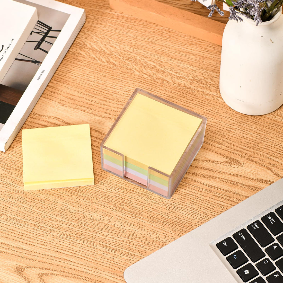 Clear Acrylic Dual-Opening Sticky Note Holder for 3×3 in Notes – view 6