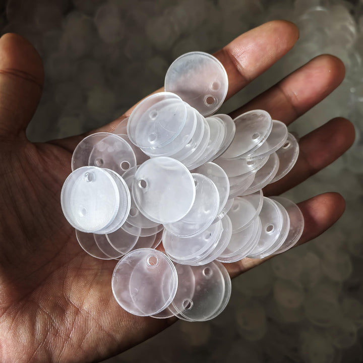 Clear Acrylic Round Blanks, 3" Circles, 50-Pack — clear - 100PCS WITH HOLES 1INCH – view 2