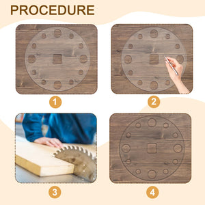 Acrylic Clock Face Router Template, 12" Circle – Yosham