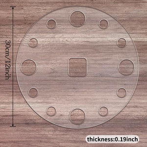 Acrylic Clock Face Router Template, 12" Circle – Yosham