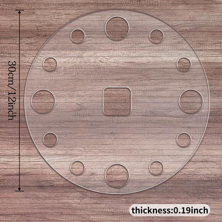Acrylic Clock Face Router Template, 12" Circle – view 2